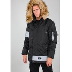 Alpha Industries  Pánska Zimná bunda N-3B Reflective Stripes Čierna 2XL