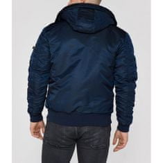 Alpha Industries  BUNDA MA-1 HOODED Tmavá modrá 3XL