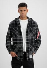 Alpha Industries  Flannel Hoody Shirt FLANELOVÁ KOŠEĽA Čierna/Biela L