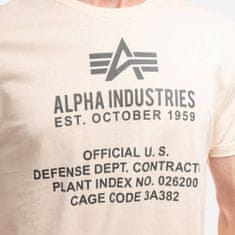 Alpha Industries  ALPHA FUNDAMENTAL T tričko pánske Béžová 3XL