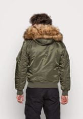 Alpha Industries  BUNDA MA-1 Hooded Arctic Zelená M