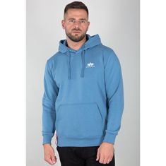 Alpha Industries  Pánska Mikina Basic Hoody Small Logo-M Modrá 2XL