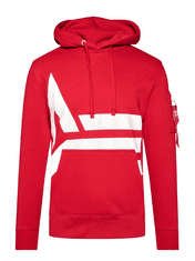 Alpha Industries  Mikina Side Logo Červená S