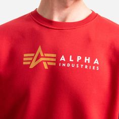 Alpha Industries  PÁNSKA MIKINA ALPHA LABEL Červená 3XL