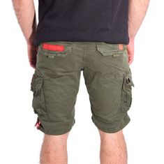 Alpha Industries  Pánske Krátke nohavice Crew Short Patch- ZE Zelená 30