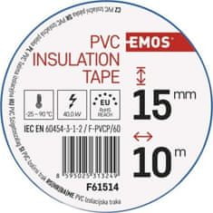 EMOS Izolačná páska PVC 15mm / 10m modrá