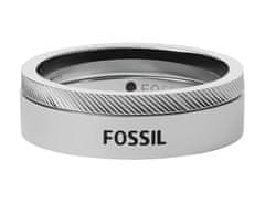 Fossil Elegantný pánsky prsteň z ocele JF03997040 (Obvod 67 mm)