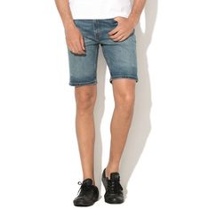 Levis  Pánske Krátke nohavice 502 Taper Hemmed Short Modrá 38