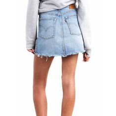 Levis  Dámska Sukňa Deconstructed Mini Diamond Skirt Modrá 27