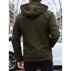 Dstreet Pánska softshellová bunda s kapucňou OTOS zelená tx4471 XL