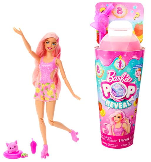 Mattel Barbie Pop Reveal šťavnaté ovocie - jahodová limonáda HNW40