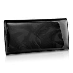 Betlewski Veľká dámska kožená peňaženka BPD-FTS-106 BLACK