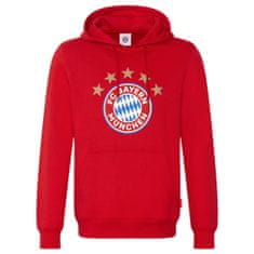 FAN SHOP SLOVAKIA Mikina FC Bayern Mníchov s kapucňou, červená, 100% bavlna | M