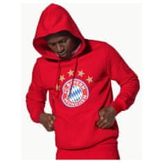 FAN SHOP SLOVAKIA Mikina FC Bayern Mníchov s kapucňou, červená, 100% bavlna | M