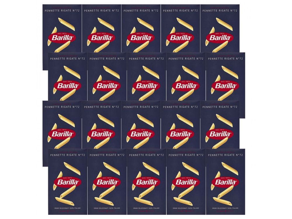 Barilla BARILLA Penne Rigate - Talianske trúbkové cestoviny, cestoviny penne 500g 20 balík