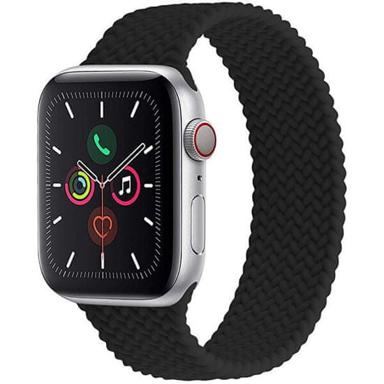 4wrist Elastický silikonový řemínek pro Apple Watch 42/44/45/49 mm - Black