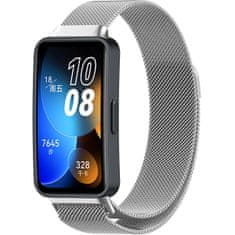 4wrist Milánský tah s magnetickým zapínáním pro Huawei Watch Band 8 - Silver