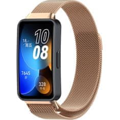 4wrist Milánský tah s magnetickým zapínáním pro Huawei Watch Band 8 - Rose Gold