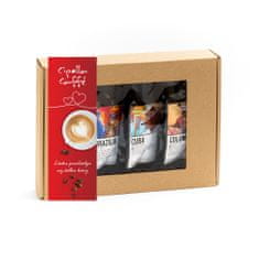 Cipolla caffé Darčekový set 4 x 100 g zrnková káva so stuhou - Láska