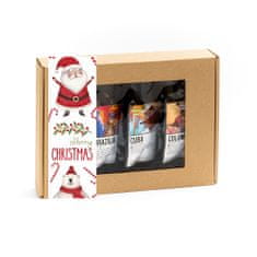 Cipolla caffé Darčekový set 4 x 100 g zrnková káva so stuhou - Merry Christmas