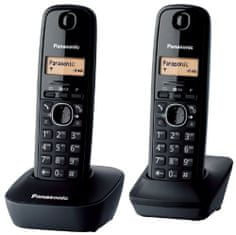 PANASONIC KX-TG1612FXH, bezdrôt. telefón, 2 slúchadlá