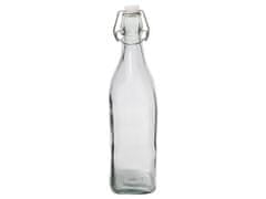 Fľaša sklo patentný uzáver 1000ml hranatá BUTY