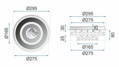 Tutumi Stropné svietidlo Plafón LED APP412-C strieborné