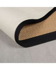 Flair AKCIA: 60x230 cm Behúň Herringbone Border Kira Black 60x230