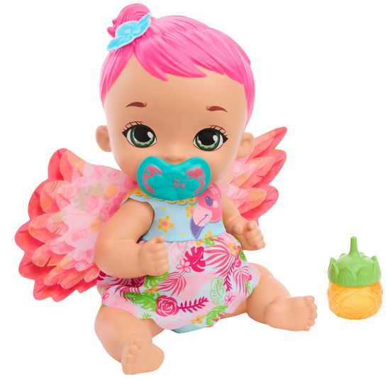 Mattel My Garden Baby Bábätko - plameniak s ružovými vlasmi GYP09