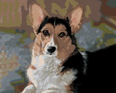 ZUTY Maľovanie podľa čísel - WELSH CORGI PEMBROKE (VICTORIA SCHULTZ) 40x50 cm NO