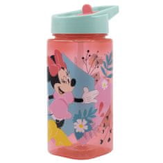 Stor Plastová hranatá fľaša s výsuvnou slamkou MINNIE MOUSE, Tritan 510ml, 74414