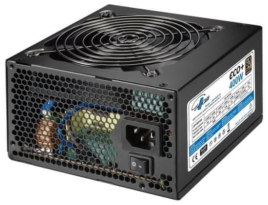 Eurocase zdroj Eco+ 400W / 80 + BRONZE / 12cm fan / PFC ATX 20/24pin / 5x SATA