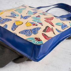 PAOLO PERUZZI Dámska kabelka z ručne maľovanej kože Farba N-55-MC