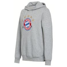 FAN SHOP SLOVAKIA Mikina FC Bayern Mníchov s kapucňou, šedá, 100% bavlna | S