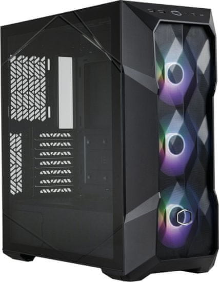 Cooler Master MasterBox TD500 MESH V2, priehľadná bočnice, čierna