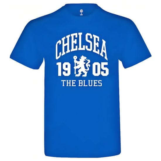 FAN SHOP SLOVAKIA Modré tričko Chelsea FC, nápis "Chelsea The Blues 1905", bavlna