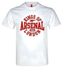 FAN SHOP SLOVAKIA Biele tričko Arsenal FC, nápis Arsenal Kings of London, Bavlna | M