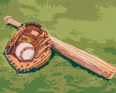 ZUTY Maľovanie podľa čísel - BASEBALL NO 80x100 cm