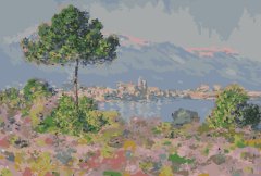 ZUTY Maľovanie podľa čísel - ANTIBES PRI POHĽADE Z PLATEAU NOTRE-DAME (CLAUDE MONET) NO 80x100 cm