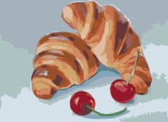 ZUTY Maľovanie podľa čísel - CROISSANT A ČEREŠNE (MYROSLAVA VOLOSCHUK) 40x50 cm NO