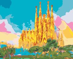 ZUTY Maľovanie podľa čísel - DÚHOVÁ SAGRADA FAMÍLIA 40x50 cm NO