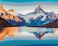 ZUTY Maľovanie podľa čísel - FANTASTICKÁ PANORAMA JAZERA BACHALPSEE VO ŠVAJČIARSKU NO 80x100 cm