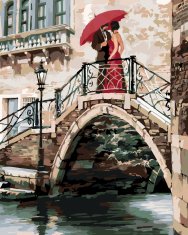 ZUTY Maľovanie podľa čísel - PÁR NA MOSTE V BENÁTKACH (RICHARD MACNEIL) NO 80x100 cm