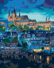 ZUTY Maľovanie podľa čísel - TEMNÁ PRAHA NO 80x100 cm