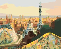 ZUTY Maľovanie podľa čísel - VÝHĽAD NA BARCELONU Z PARKU GÜELL NO 80x100 cm