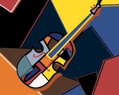 ZUTY Maľovanie podľa čísel - VIOLONCELLO V KUBISTICKOM ŠTÝLE 40x50 cm NO