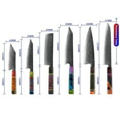 IZMAEL Sada damaškových kuchynských nožov Ikeda-Multi KP27680