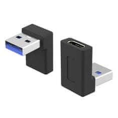 PremiumCord redukcia USB-C - USB 3.0 Male, zahnutá2