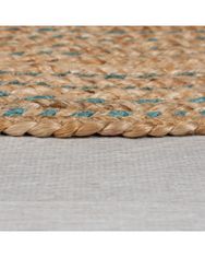 Flair Kusový koberec Capri Jute Natural/Blue kruh 133x133 (priemer) kruh