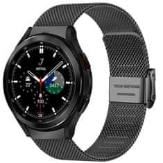 4wrist Milánský tah s klasickým zapínáním pro Samsung Galaxy Watch 6/5/4 - Black